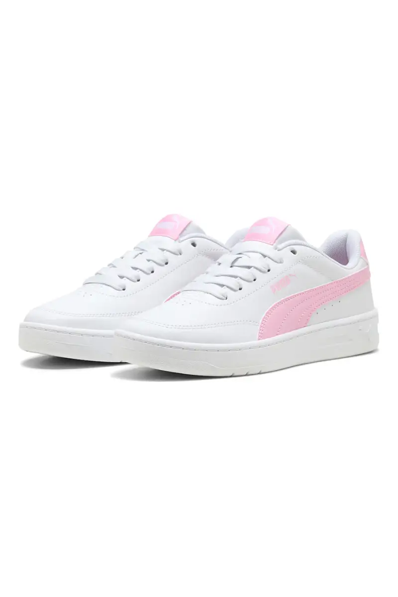 Sneakers bianche e rosa Puma Court Classic Clean Jr [WHITE miniatura 2