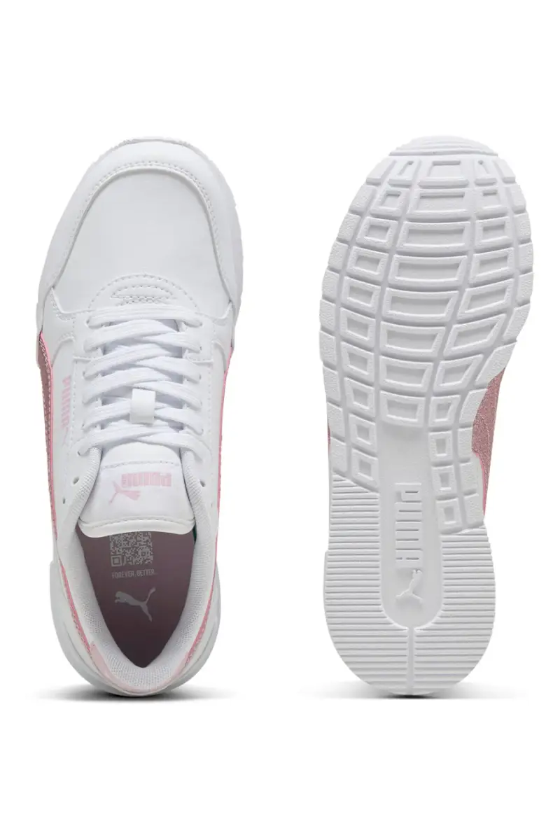 Sneakers Bianche e Rosa Puma ST Runner v4 SL Glitter Jr [BIANCO] miniatura 4