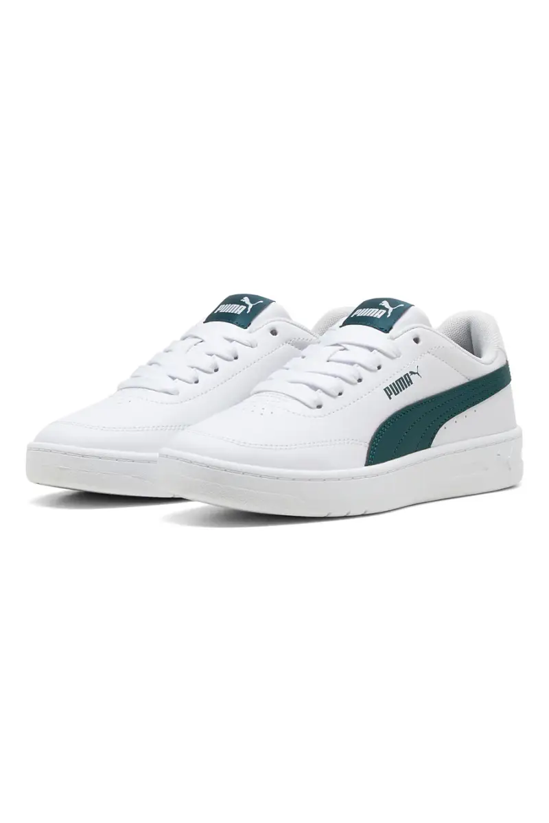 Sneakers bianche e verdi stile court Puma Court Classic Clean Jr [BIANCO miniatura 2