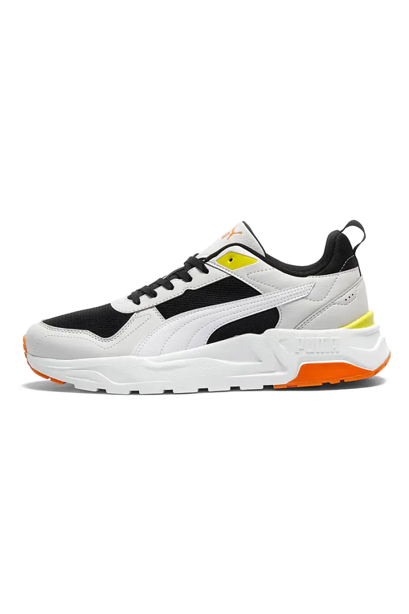 Sneakers bianche nere e arancioni in mesh Puma Trinity 2 LT [NERO