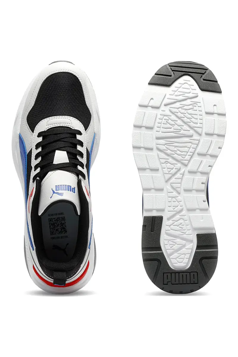 Sneakers bianche nere e blu in mesh Puma Trinity 2 LT [NERO miniatura 4