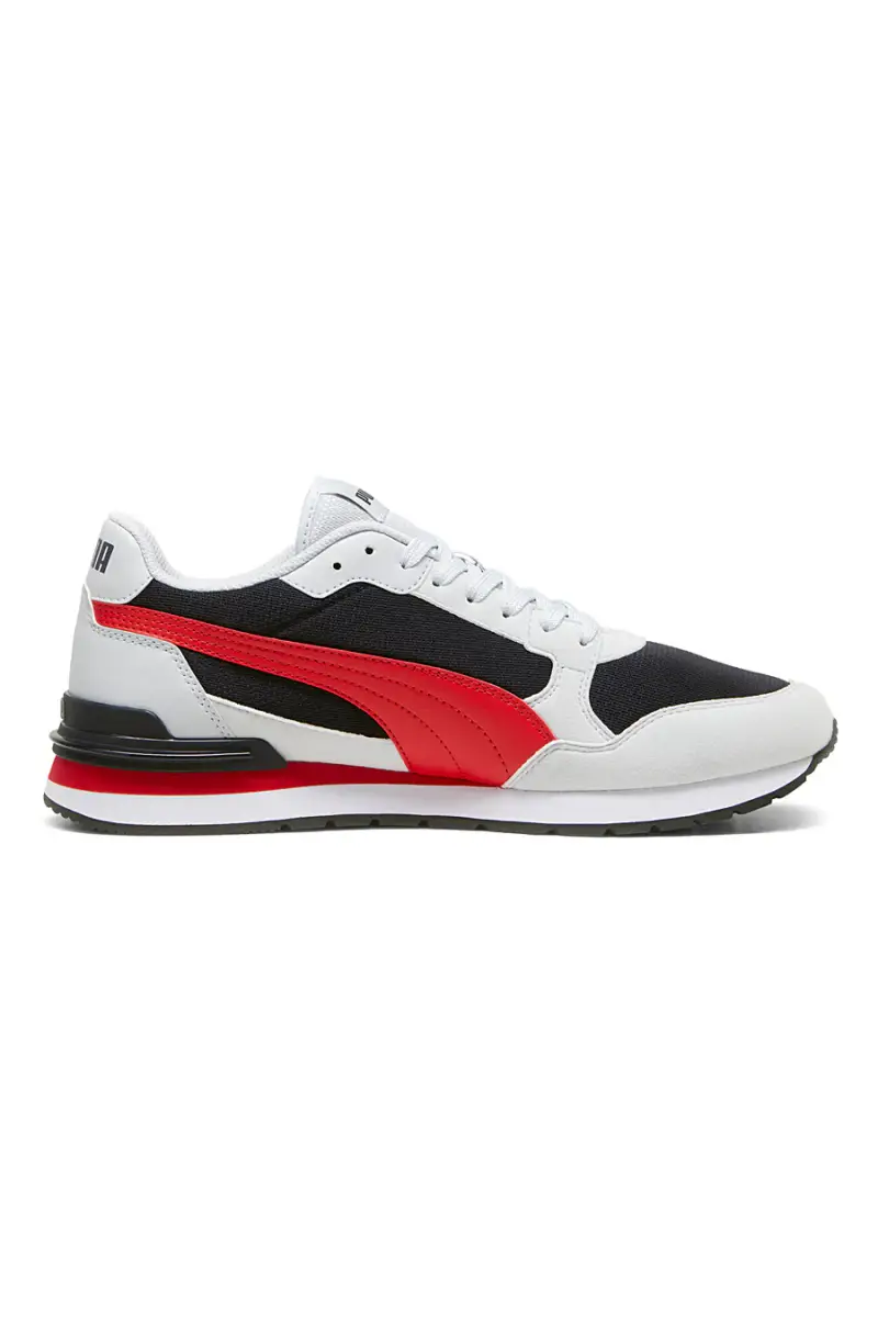 Sneakers bianche, nere e rosse in mesh con soletta SoftFoam+ Puma ST Runner v4 Mesh [NERO miniatura 3