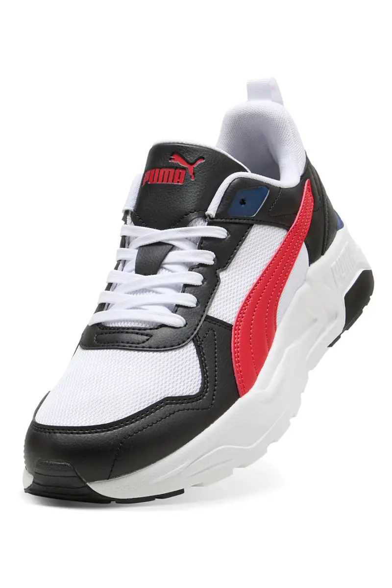 Sneakers bianche nere e rosse in mesh Puma Trinity 2 LT [WHITE miniatura 5