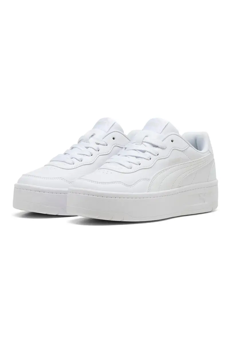Sneakers bianche platform stile tennis Puma Court Lally Skye [BIANCO] miniatura 2