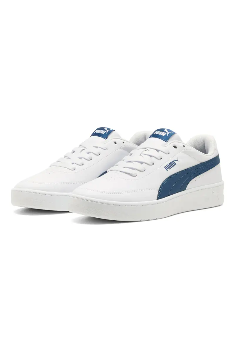 Sneakers bianche profilo blu Court Classic Clean Puma [BIANCO] miniatura 2