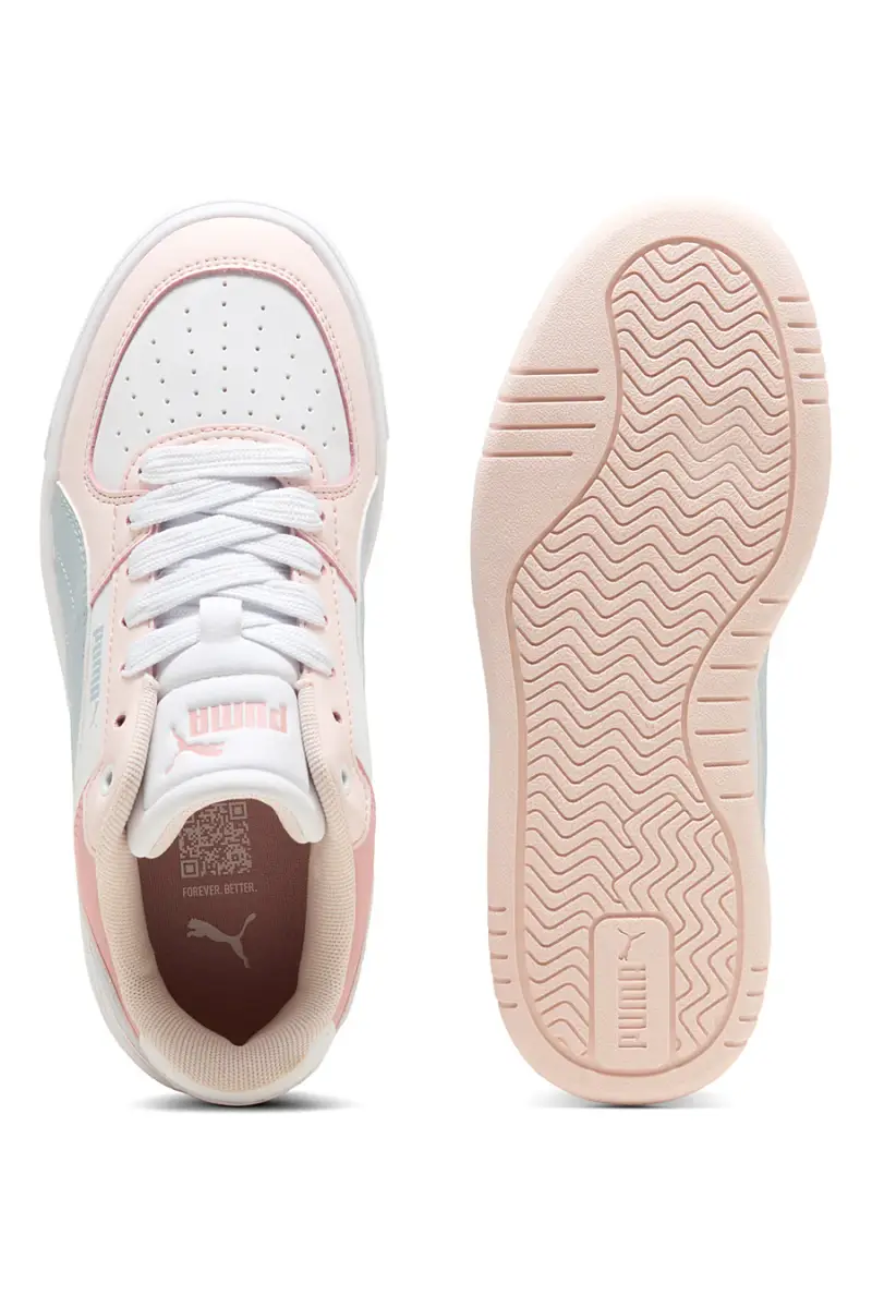 Sneakers bianche rosa e azzurre Puma Caven III Block Jr [BIANCO miniatura 5