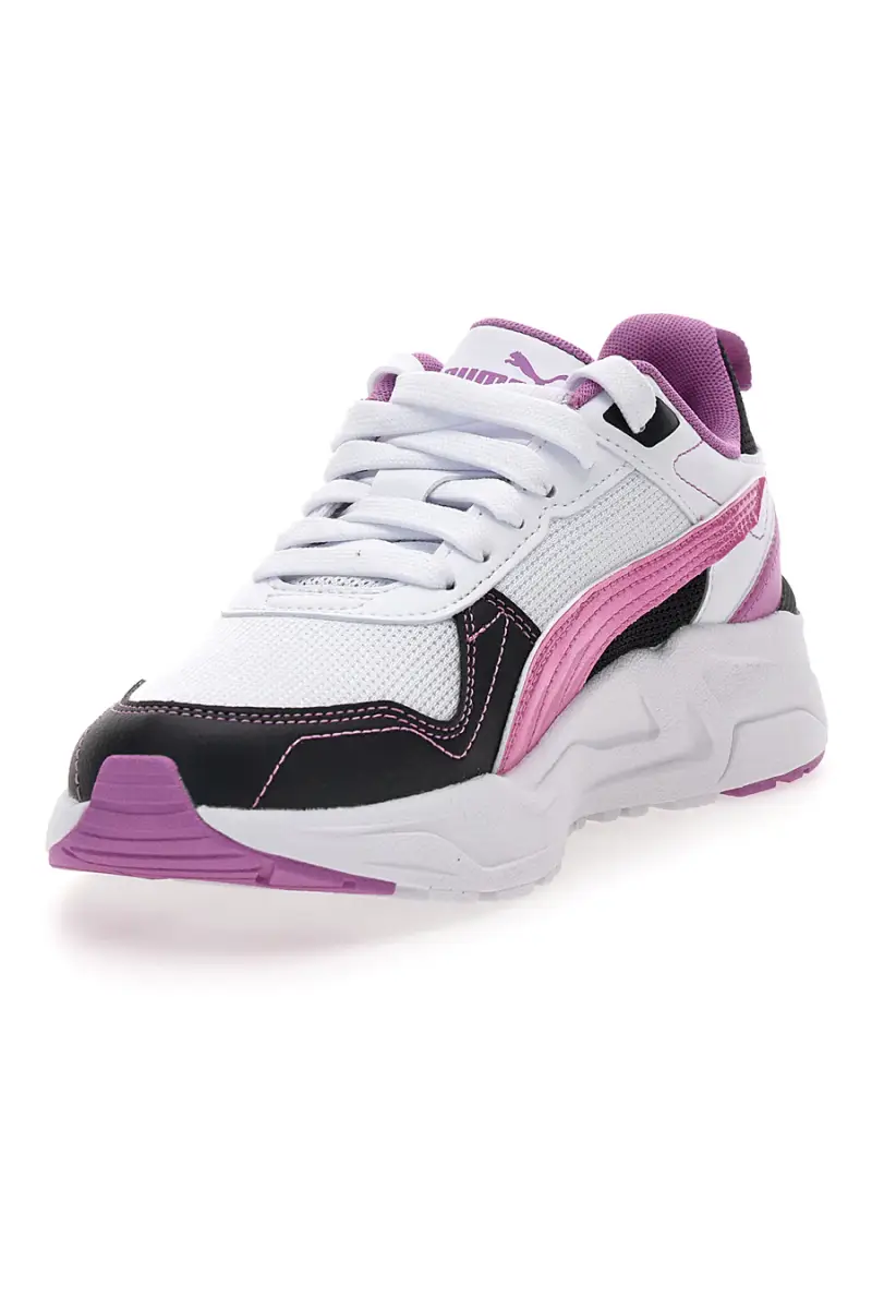 Sneakers bianche rosa e nere in mesh Puma Trinity 2 Lt Jelly Heaven Jr [BIANCO miniatura 3