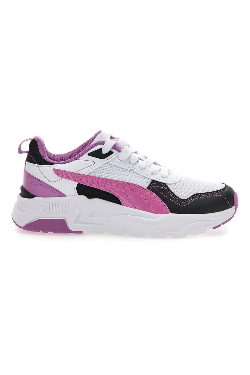 Sneakers bianche rosa e nere in mesh Puma Trinity 2 Lt Jelly Heaven Jr [BIANCO