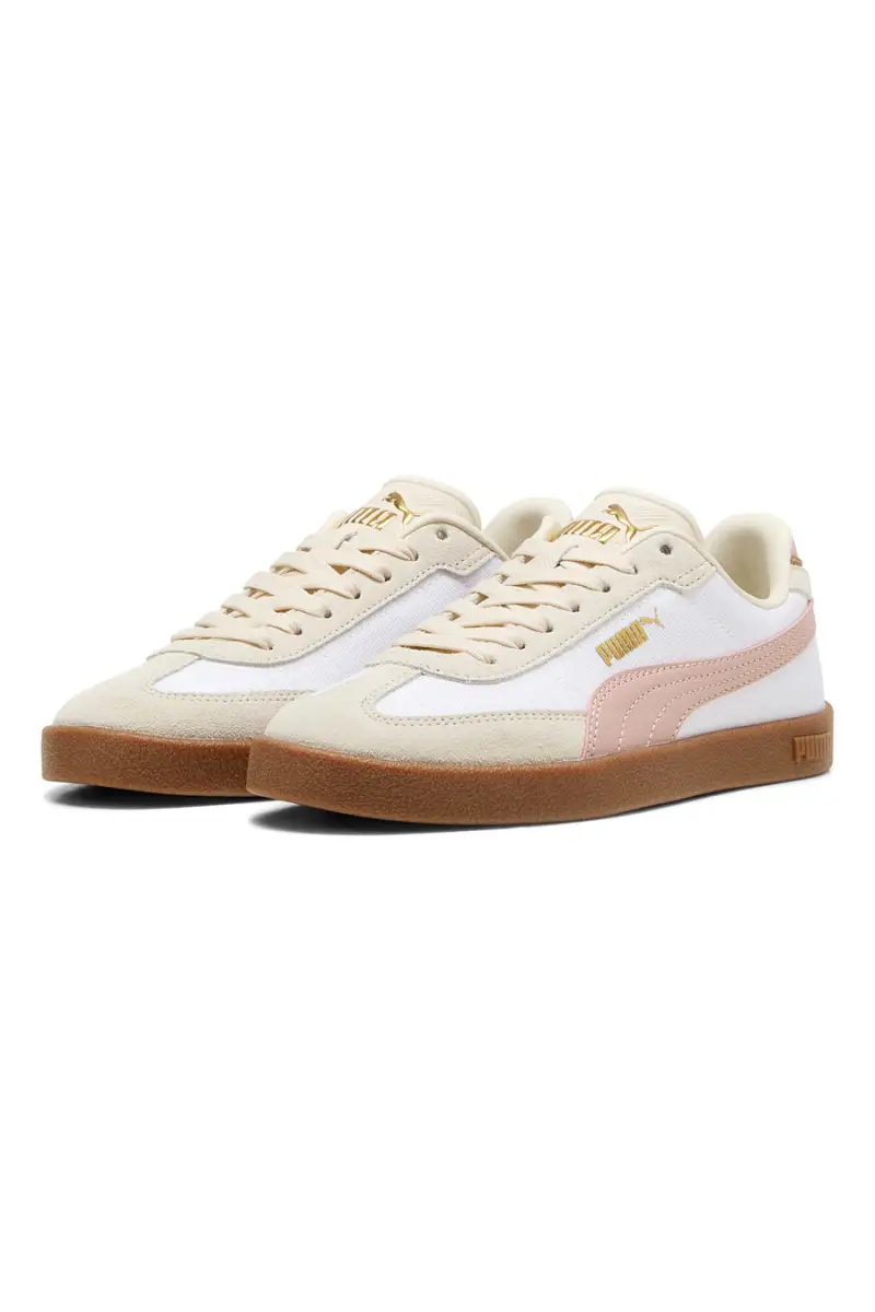 Sneakers bianco rosa in tessuto e pelle Puma Club II Era Cv [BEIGE miniatura 2