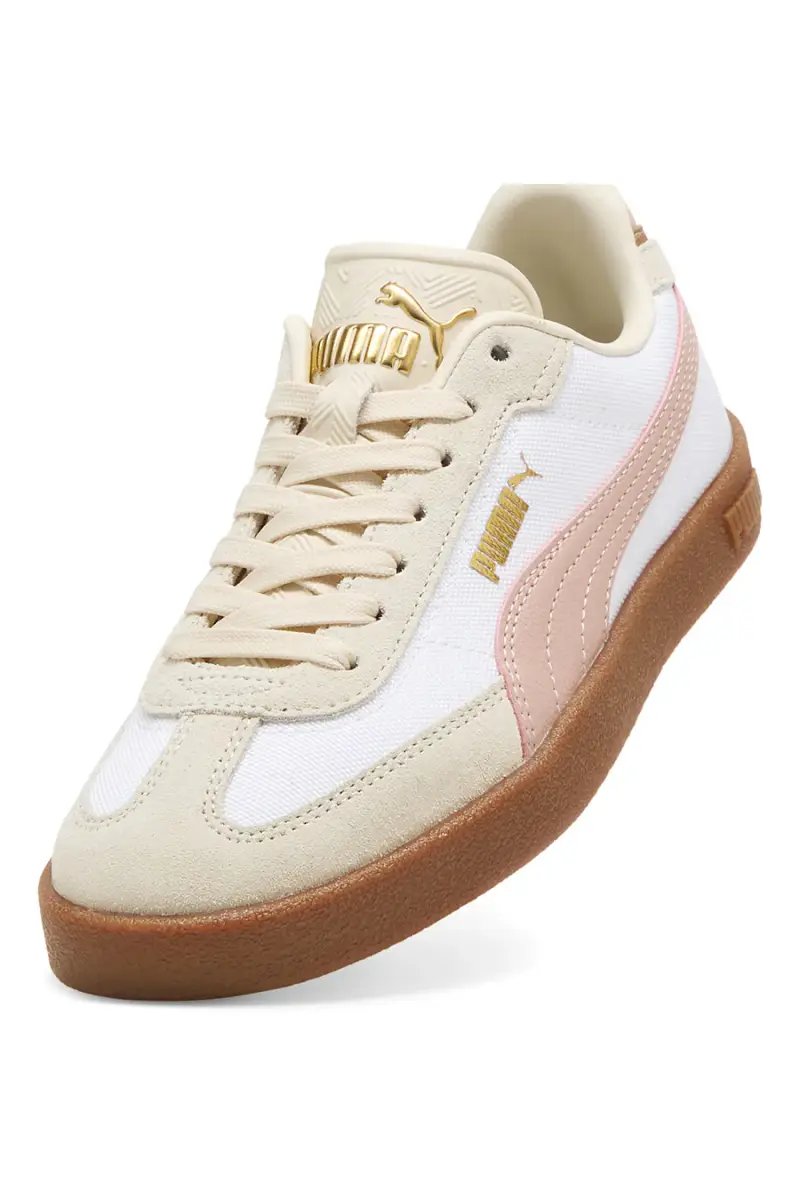 Sneakers bianco rosa in tessuto e pelle Puma Club II Era Cv [BEIGE miniatura 5