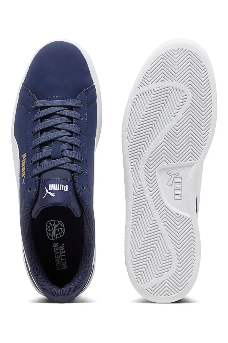 Sneakers blu con logo laterale Puma Smash 3.0 Buck [NAVY] miniatura 4