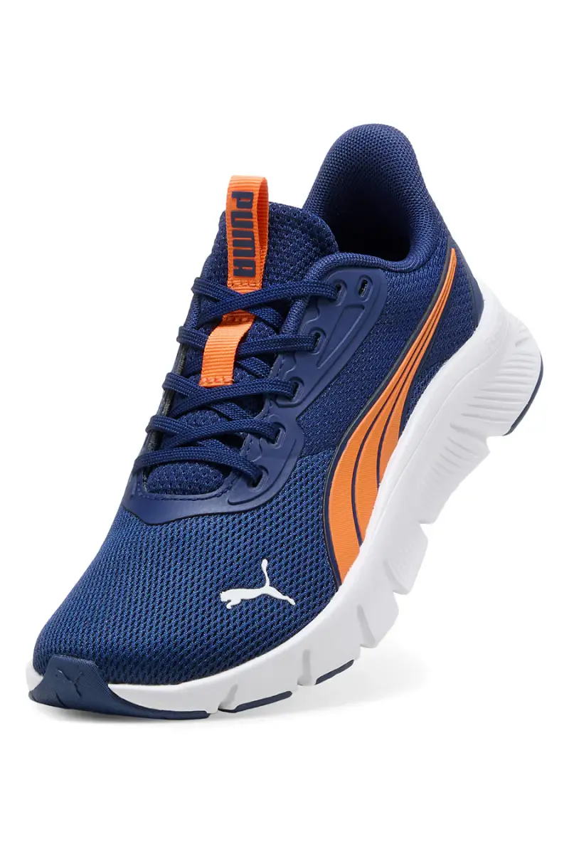 Sneakers blu e arancioni running leggere Puma Flexfocus Lite Modern Jr [BLU] miniatura 3