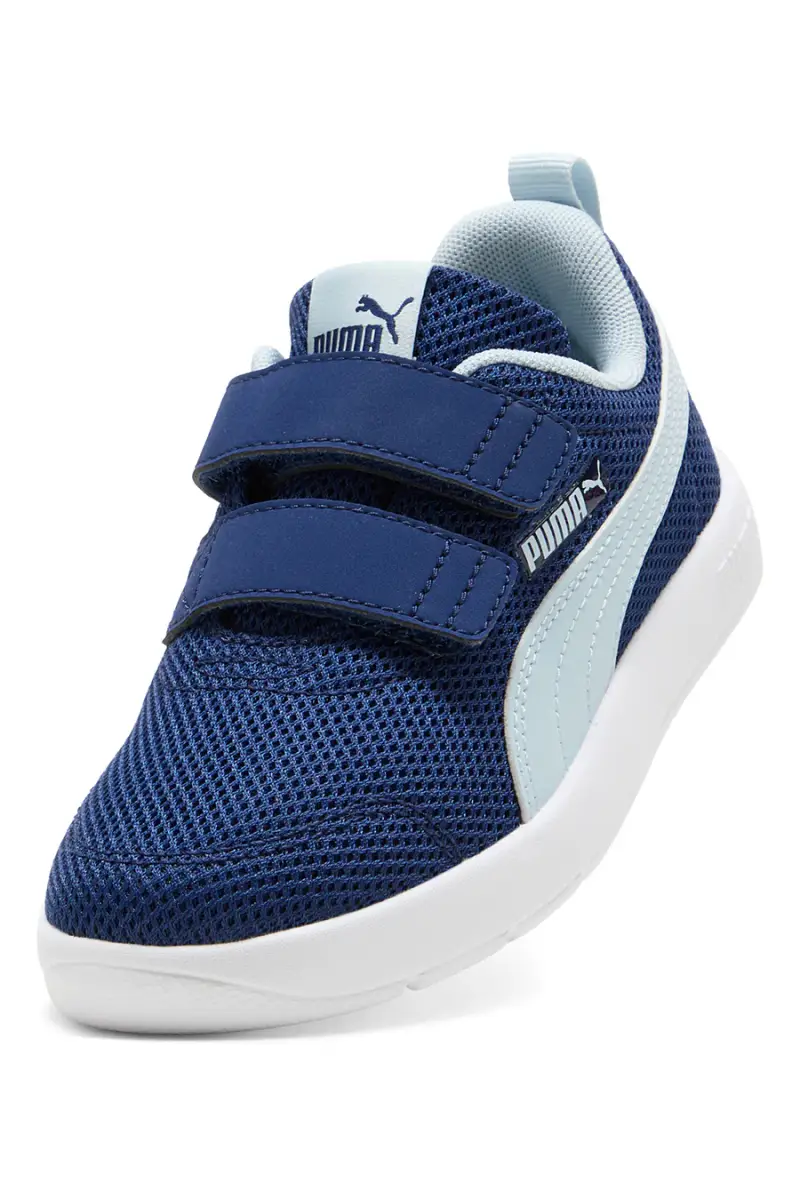 Sneakers blu leggere con soletta estraibile Puma Courtflex V3 Mesh PS [BLUE] miniatura 3