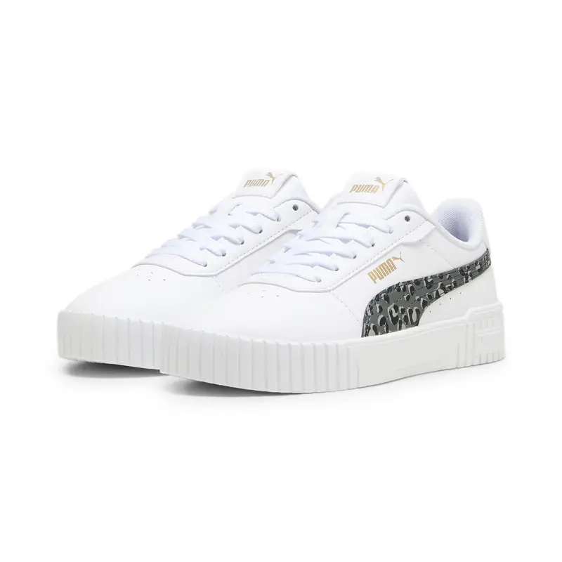 Sneakers Carina 2.0 Animal Update da ragazzi PUMA White Mineral Gray Gold | Puma Bianco