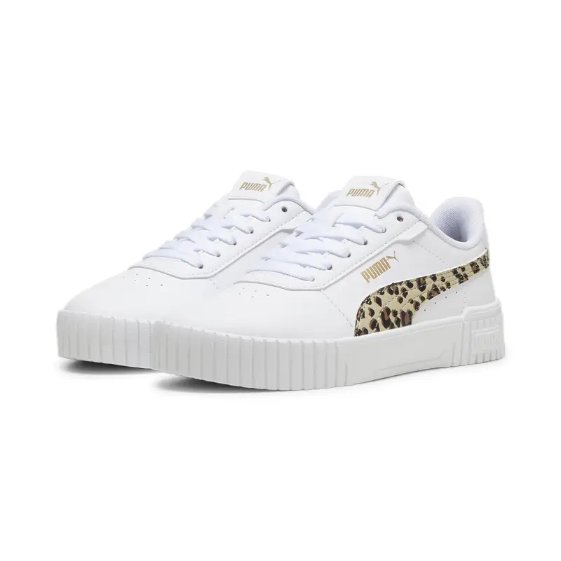 Sneakers Carina 2.0 Animal Update da ragazzi PUMA White Putty Gold Beige | Puma Bianco