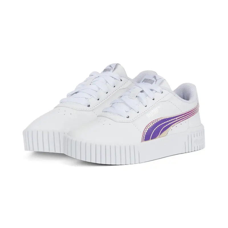 Sneakers Carina 2.0 Holo da bambino PUMA White Silver Gray | Puma Bianco