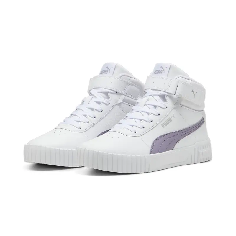 Sneakers Carina 2.0 Mid da donna PUMA White Pale Plum Silver Mist Purple Gray | Puma Bianco