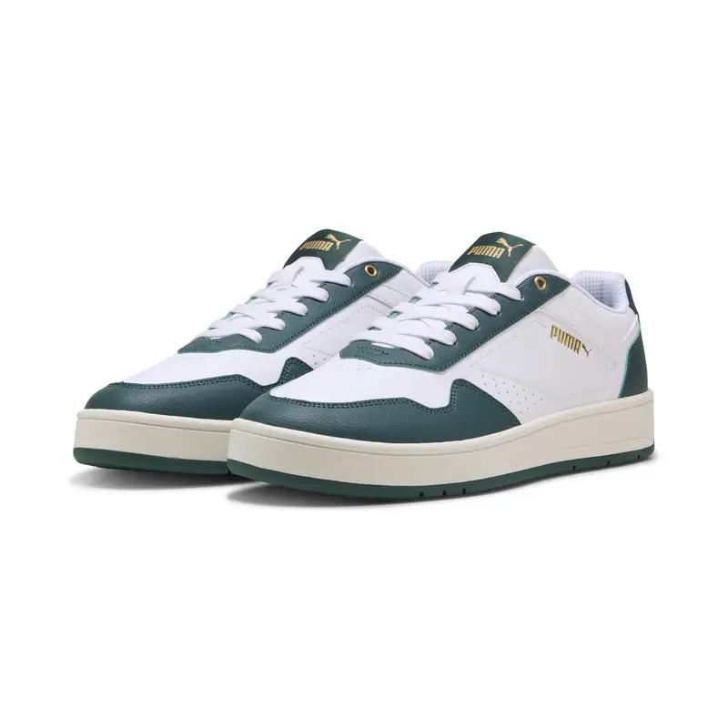 Sneakers Court Classic PUMA White Vine Gold Green | Puma Bianco