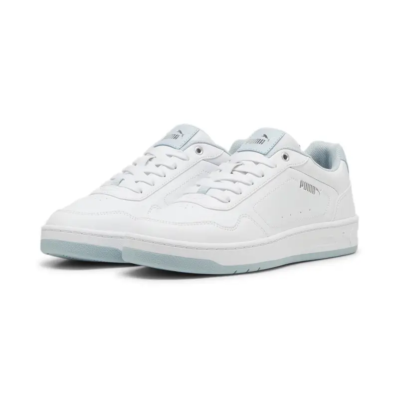 Sneakers Court Classy PUMA White Frosted Dew Silver Blue Metallic | Puma Bianco
