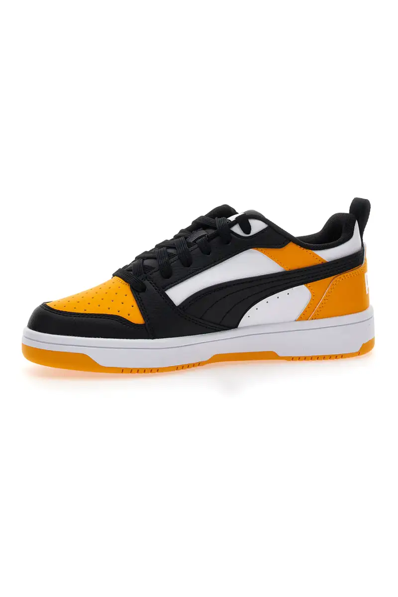 Sneakers Gialle e Nere con lacci Puma Rebound V6 Lo Jr [WHITE miniatura 4