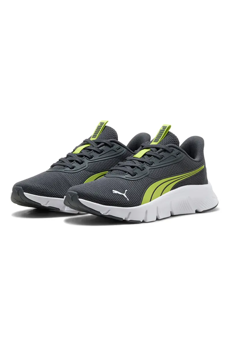 Sneakers grigie e verdi running leggere Puma Flexfocus Lite Modern Jr [GRIGIO] miniatura 2