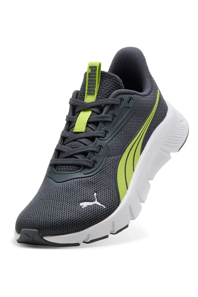 Sneakers grigie e verdi running leggere Puma Flexfocus Lite Modern Jr [GRIGIO] miniatura 3