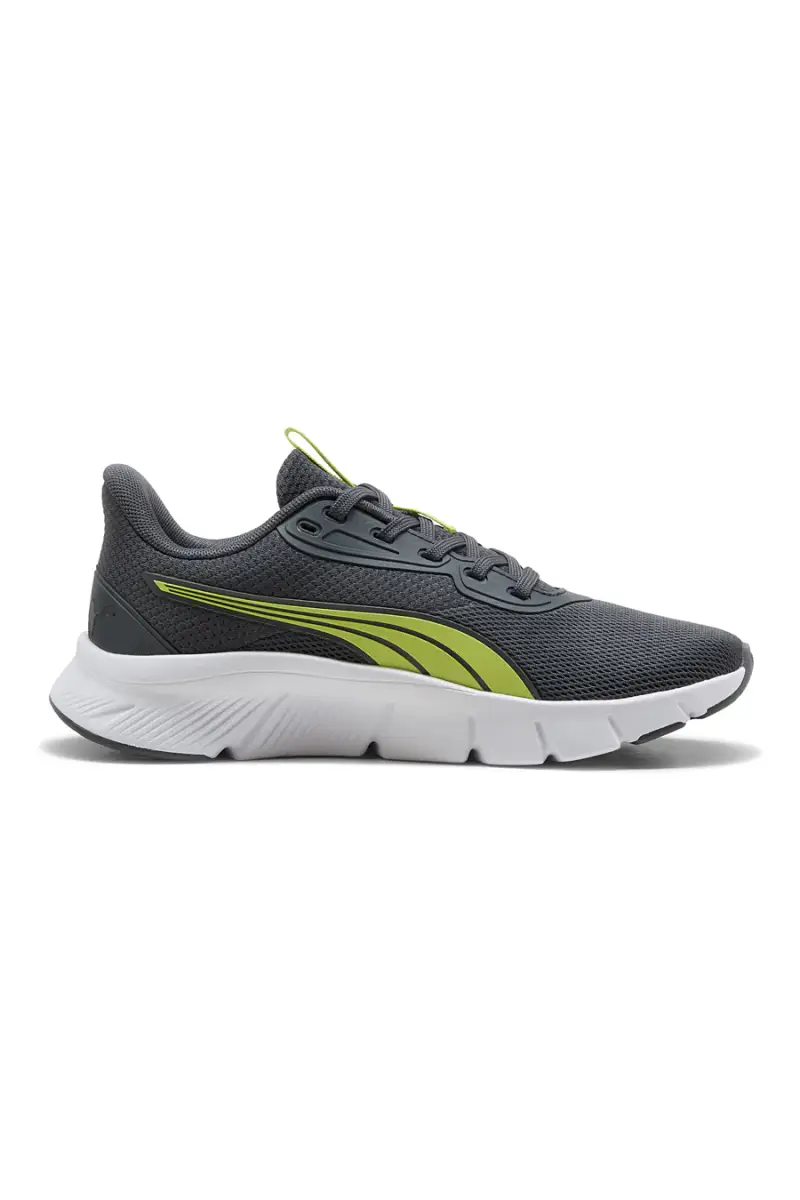 Sneakers grigie e verdi running leggere Puma Flexfocus Lite Modern Jr [GRIGIO] miniatura 4