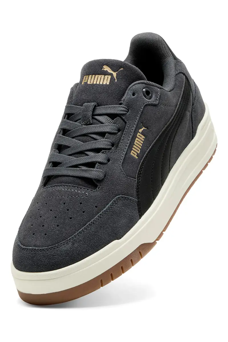 Sneakers grigio scuro in tessuto scamosciato con suola beige Puma Shuffle Downtown SD [GRIGIO] miniatura 5