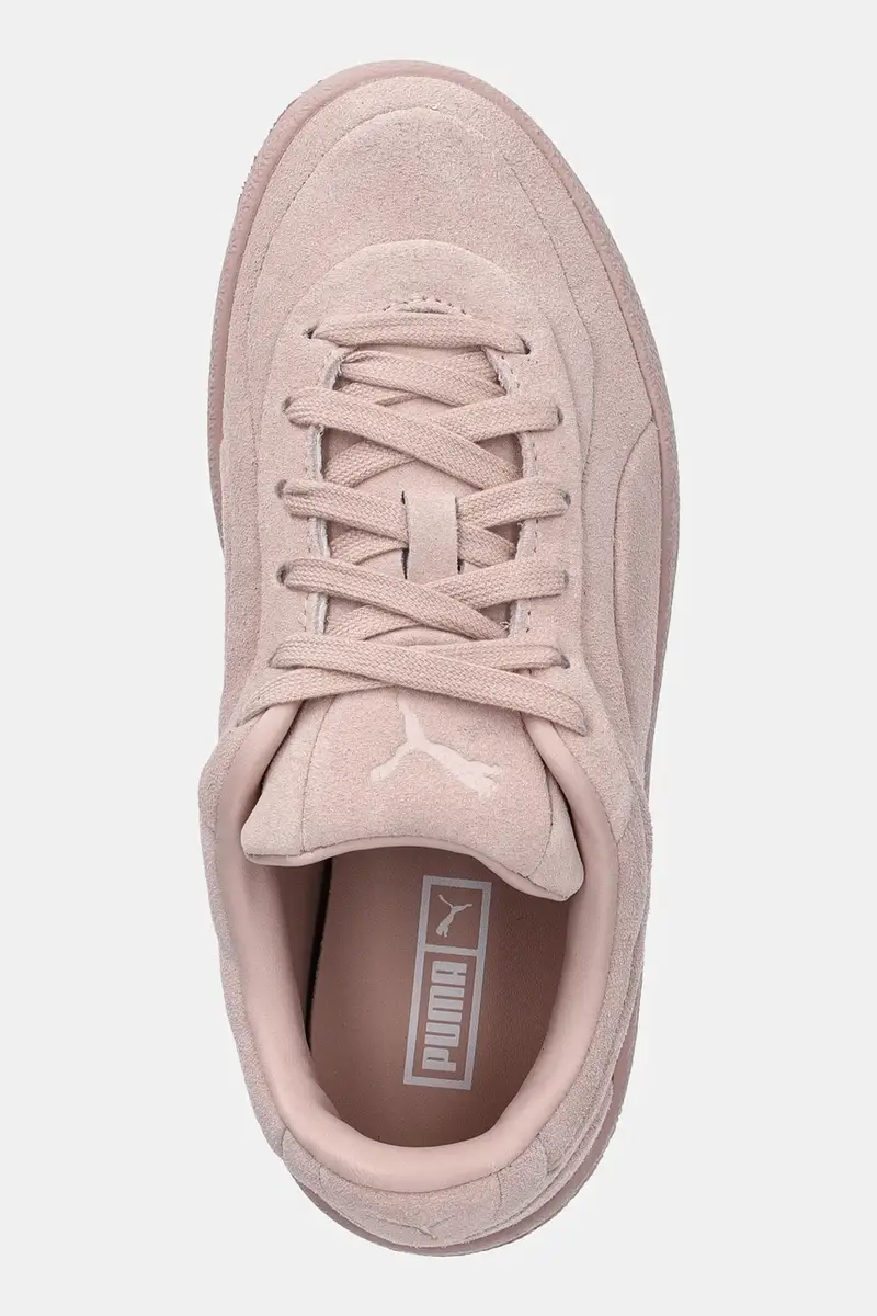 sneakers in camoscio CA Luxe Elevated donna colore arancione 401356 miniatura 4