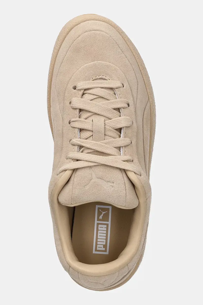 sneakers in camoscio CA Luxe Elevated donna colore beige 401356 miniatura 4