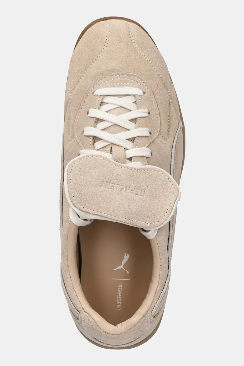 sneakers in camoscio King Indoor REPRESENT uomo colore beige 403454 miniatura 4