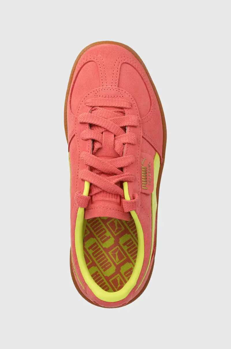 sneakers in camoscio Palermo Cobalt Glaze colore arancione 396463 miniatura 4