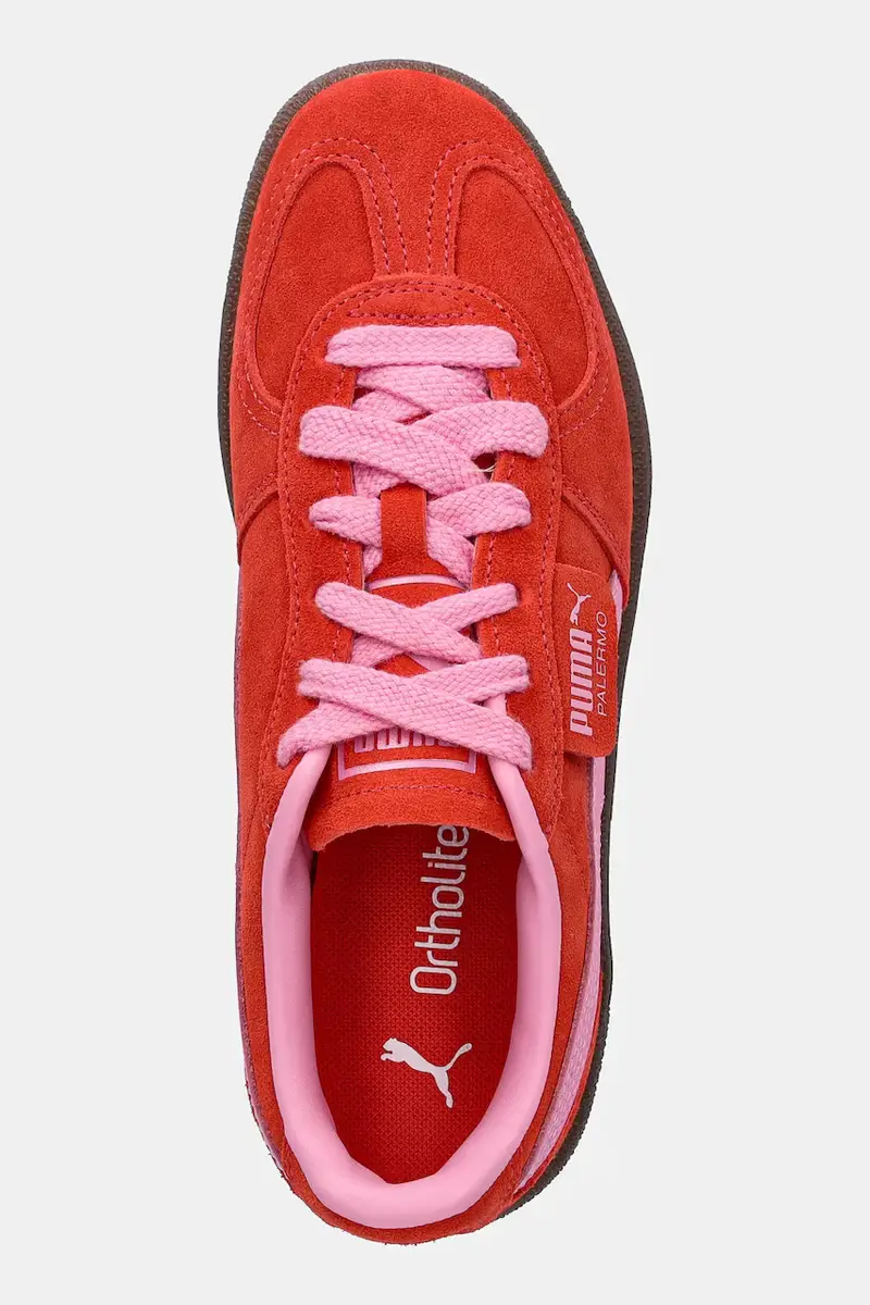 sneakers in camoscio Palermo Cobalt Glaze colore blu 396463 Rosso miniatura 4