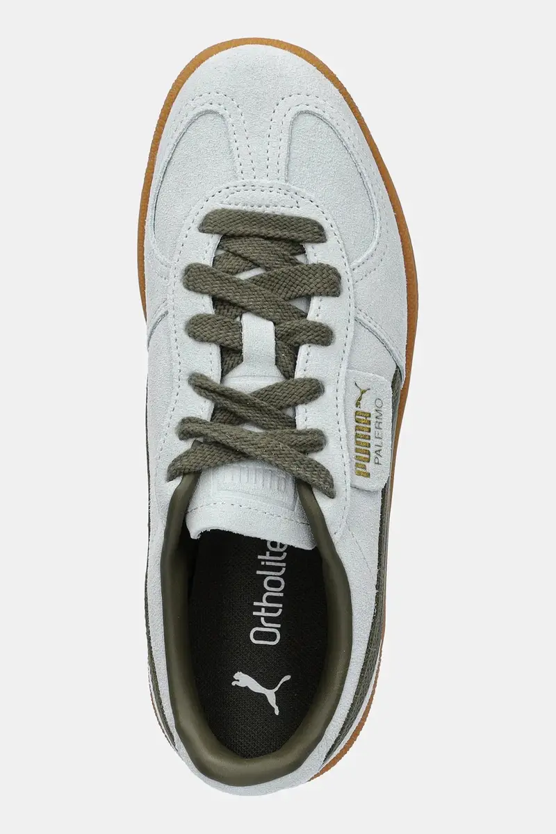 sneakers in camoscio Palermo Cobalt Glaze colore turchese 396463 miniatura 4