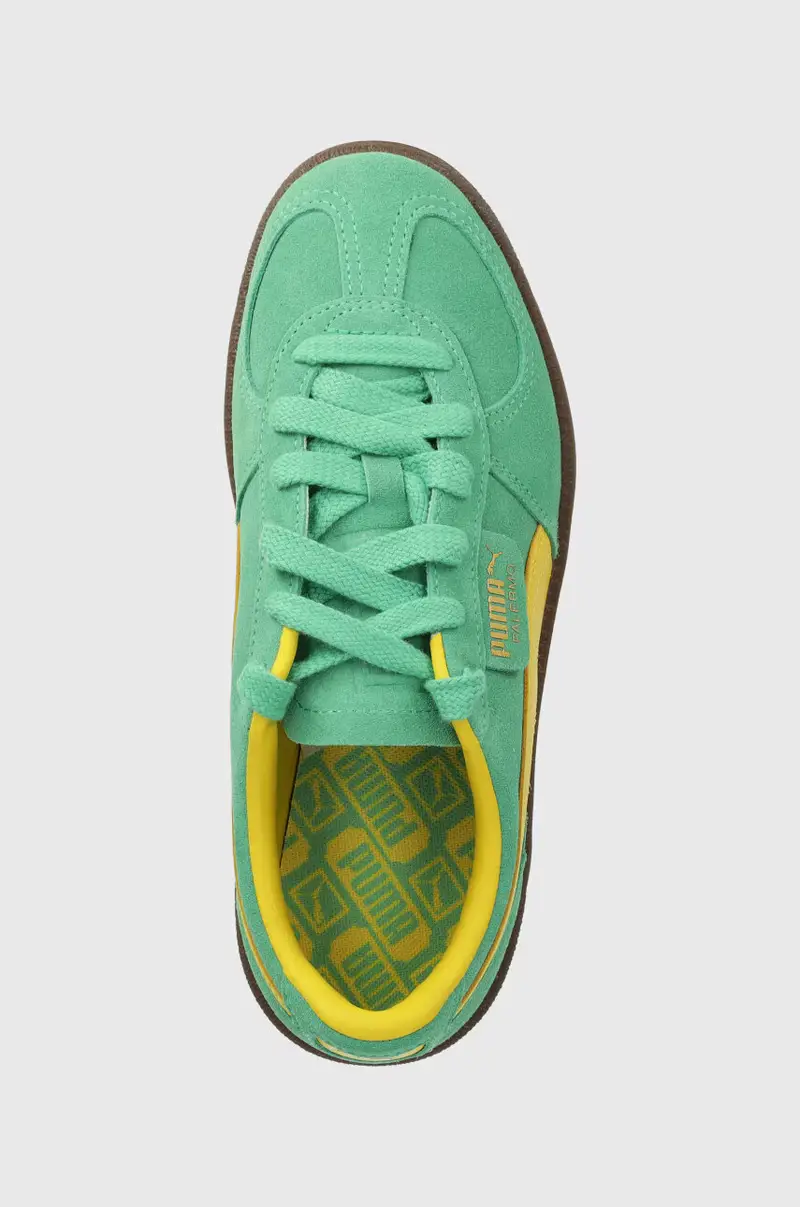 sneakers in camoscio Palermo Cobalt Glaze colore verde 396463 miniatura 4