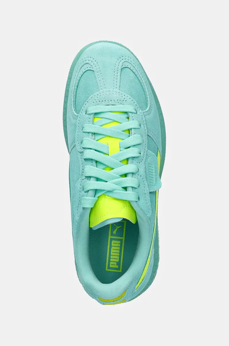 sneakers in camoscio Palermo Moda Xtra Turchese miniatura 4