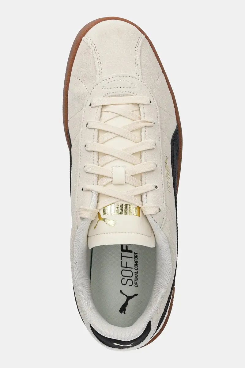 sneakers in camoscio Puma Club II colore beige 397444 miniatura 4