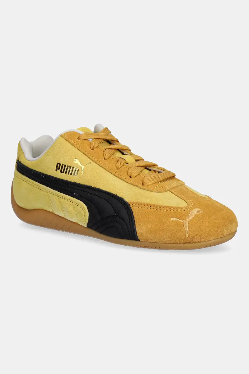 sneakers in camoscio Speedcat donna colore giallo 406329