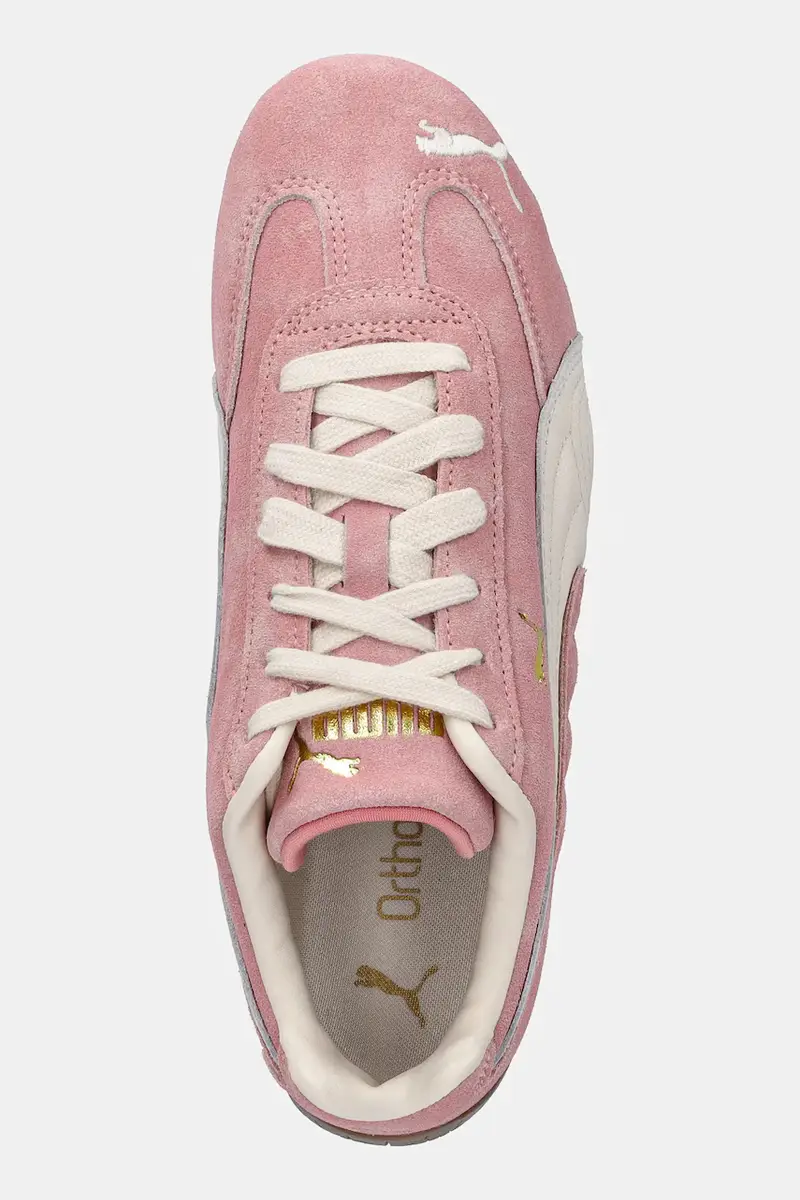 sneakers in camoscio Speedcat Faded donna colore rosa 403688 miniatura 4