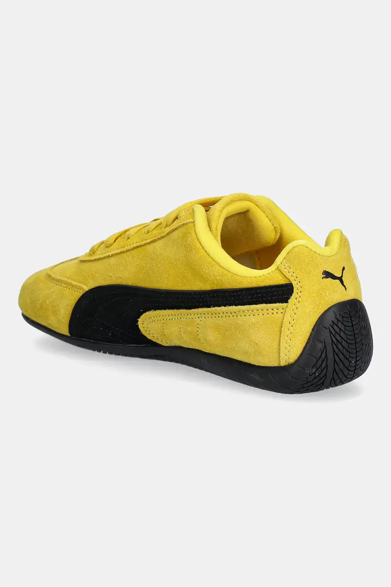 sneakers in camoscio Speedcat OG colore nero 398846 Giallo miniatura 3