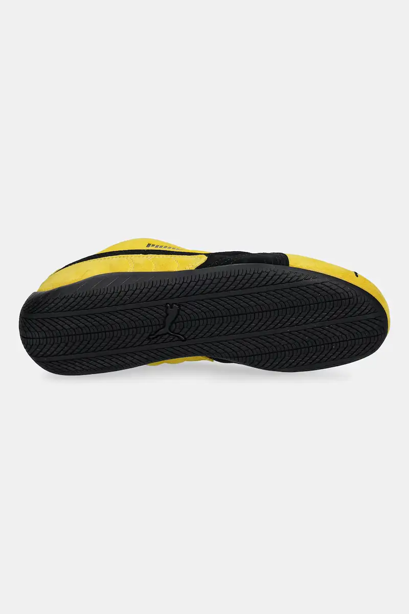 sneakers in camoscio Speedcat OG colore nero 398846 Giallo miniatura 5