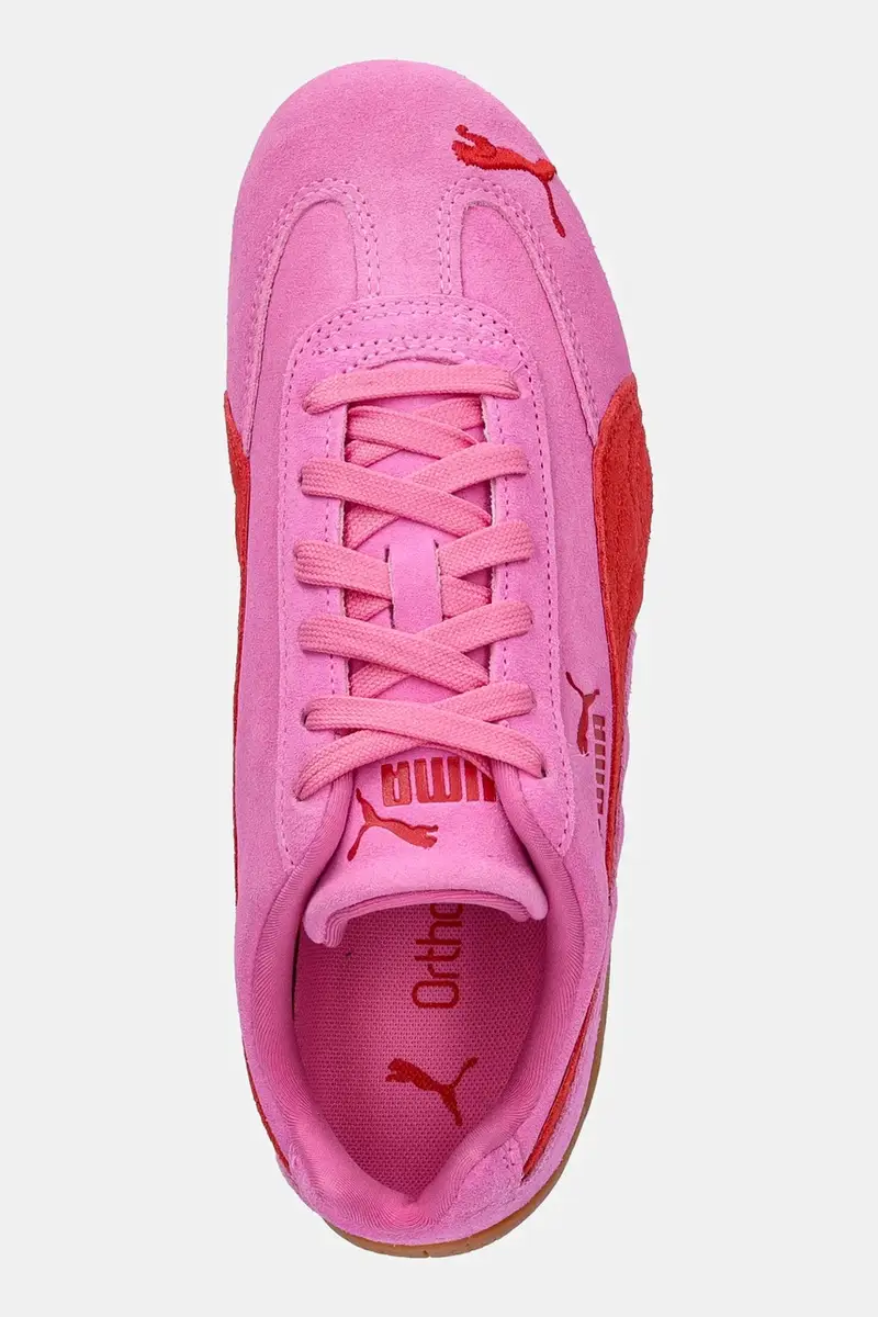 sneakers in camoscio Speedcat OG colore nero 398846 Rosa miniatura 4