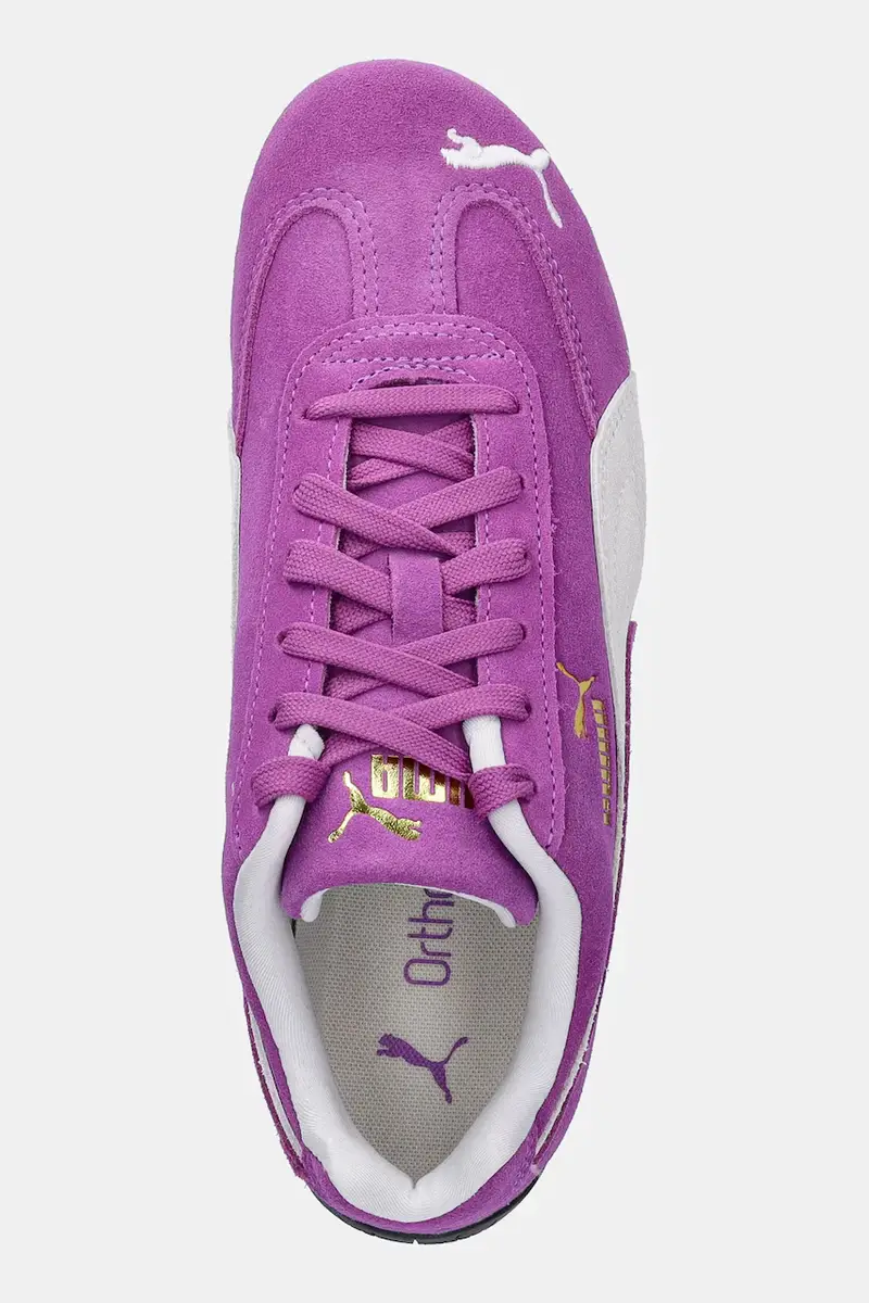 sneakers in camoscio Speedcat OG colore violetto 398846 miniatura 4