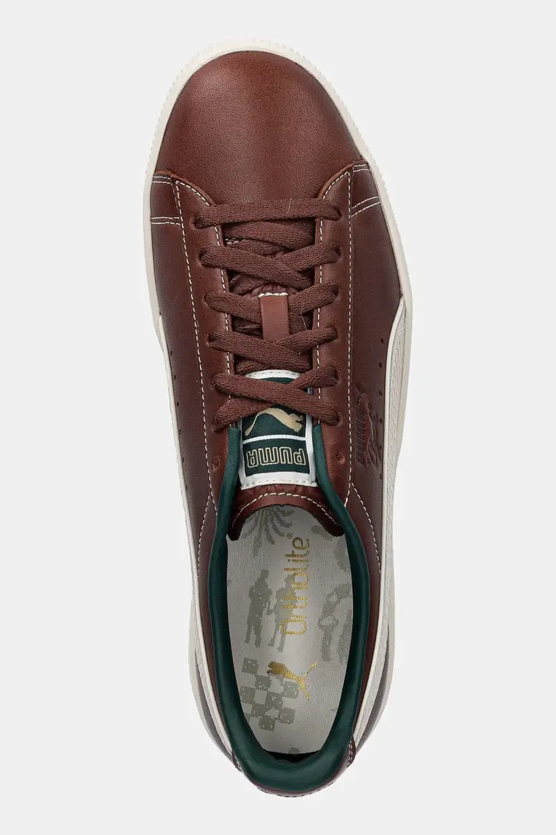sneakers in pelle Clyde Palais Artisan uomo colore marrone 402249 miniatura 4