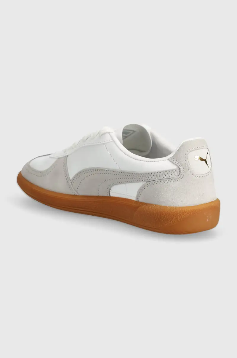 sneakers in pelle Palermo colore bianco 396464 Grigio miniatura 3
