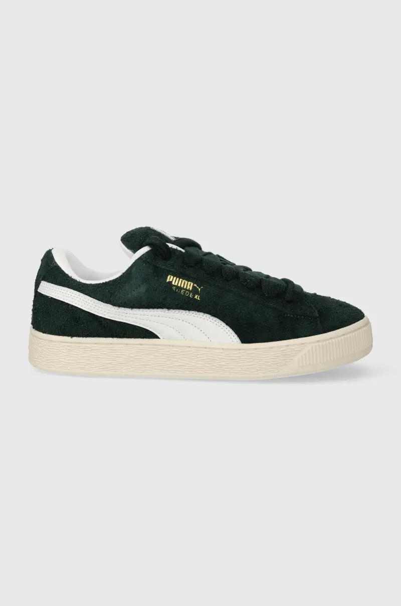 sneakers in pelle Suede XL Hairy colore verde 395205