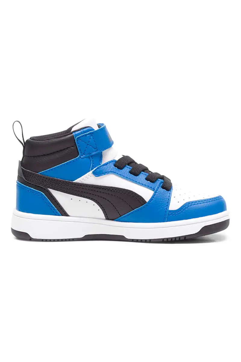 Sneakers mid bianche e blu con strappo Puma Rebound V6 Mid AC+ PS [BIANCO miniatura 3