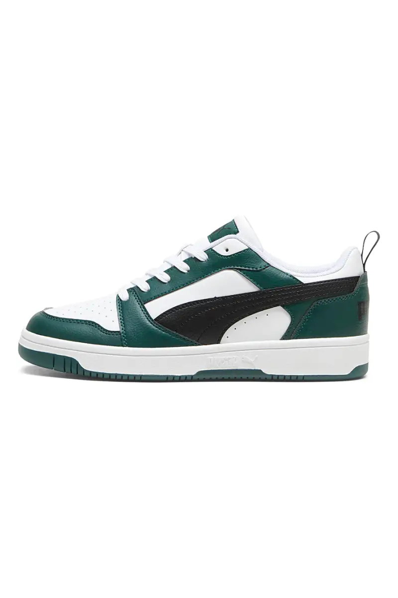 Sneakers Nere Bianche e Verdi Puma Rebound V6 Low [BIANCO]