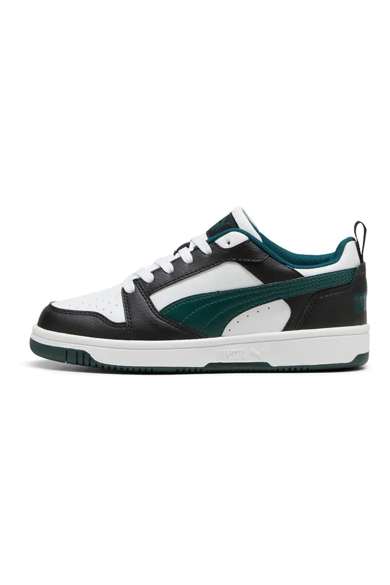 Sneakers Nere Bianche e Verdi Puma Rebound V6 Low Jr [NERO]