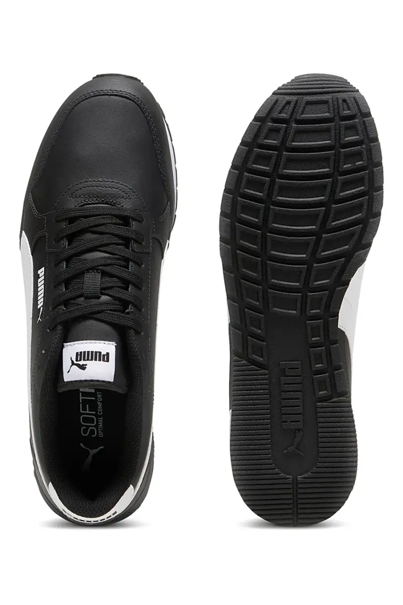 Sneakers nere con dettagli bianchi e soletta SoftFoam+ Puma ST Runner v4 L [NERO miniatura 4